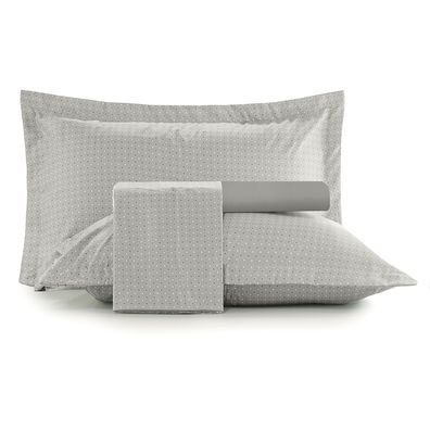 Jogo de Cama Queen Altenburg 4 peças Toque Acetinado Play Zinc
