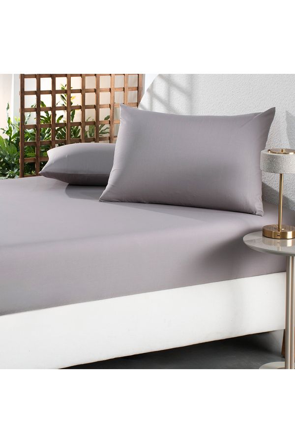 Jogo de Cama Queen Altenburg 3 peças Percal 180 Fios Marrom Shitake