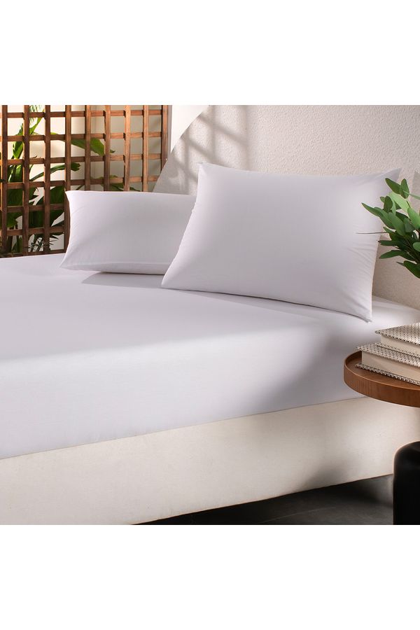 Jogo de Cama Queen Altenburg 3 peças Percal 180 Fios Branco
