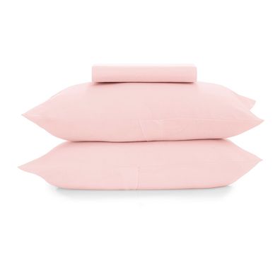 Jogo de Cama Casal 3 Peças Altenburg Malha Fio Penteado 100% Algodão  Rosa