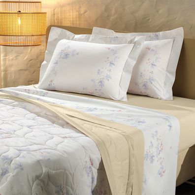 Jogo de Cama King 4 Peças Altenburg Algodão Lux 200 Fios Campestre