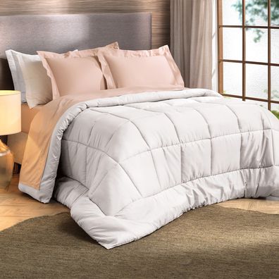 Edredom Queen Altenburg Algodão Lux 200 Fios Plumi Branco