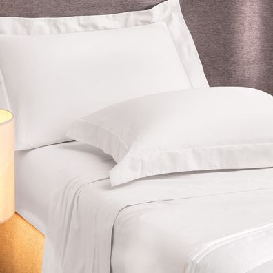 Jogo de Cama Solteiro King 3 Peças Altenburg Algodão Lux 200 Fios  Branco