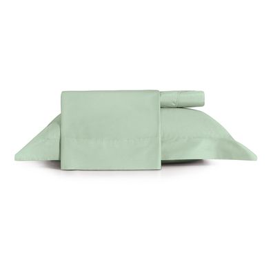 Jogo de Cama Solteiro King 3 Peças Altenburg Algodão Lux 200 Fios  Verde Claro
