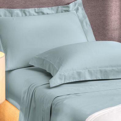 Jogo de Cama Solteiro King 3 Peças Altenburg Algodão Lux 200 Fios  Azul Etienne