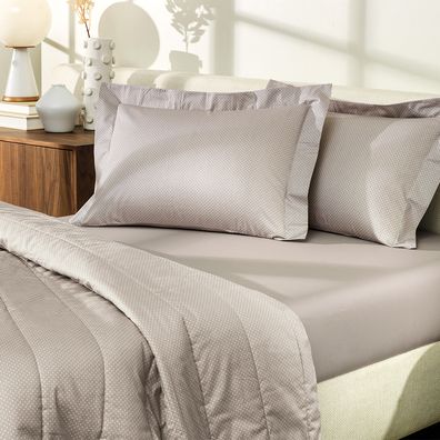 Jogo de Cama Casal 3 Peças Altenburg Algodão Lux 200 Fios  Inspire Cinza