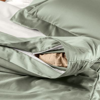 Jogo de Duvet Queen 3 Peças Altenburg Algodão Lux 200 Fios  Verde Claro
