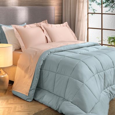 Edredom Plumi Casal  Altenburg Algodão Lux 200 Fios  Azul Etienne