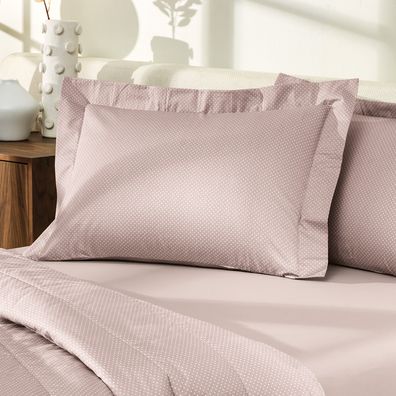 Fronha 50cm x 70cm  Altenburg Algodão Lux 200 Fios  Inspire Rosa