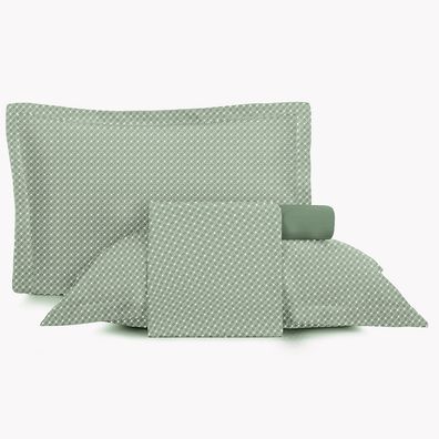 Jogo de Cama Casal 4 peças Altenburg Toque Acetinado Slim  Verde