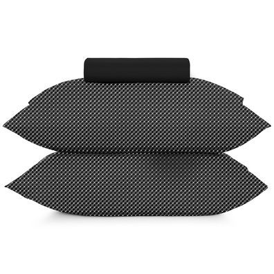Jogo de Cama King 3 peças Altenburg Toque Acetinado Slim Preto