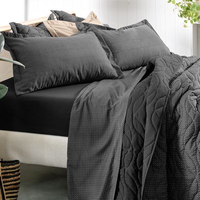 Jogo de Cama Solteiro Altenburg 2 Peças Toque Acetinado Slim Preto