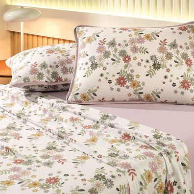 Jogo de Cama King 4 Peças Altenburg Malha Fio Penteado Florir