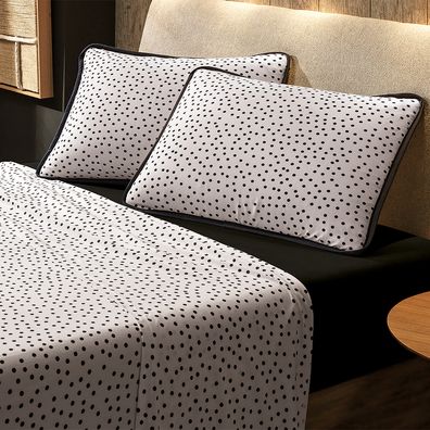 Jogo de Cama King 4 Peças Altenburg Malha Fio Penteado Bits Branco