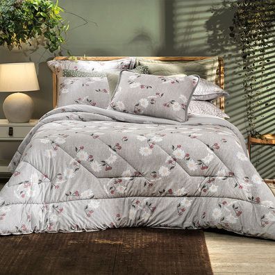 Edredom King  Altenburg Malha Fio Penteado Cerise