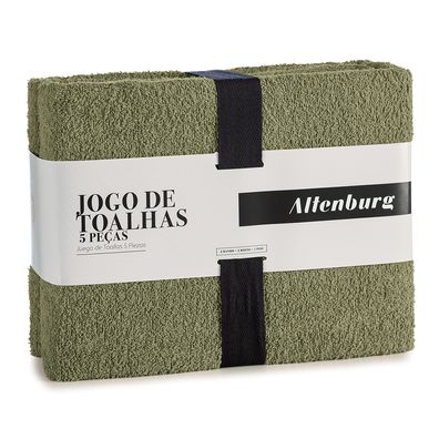 Jogo de Toalhas 5 Peças Altenburg Day By Day Tóquio G2 Verde Deep Olive