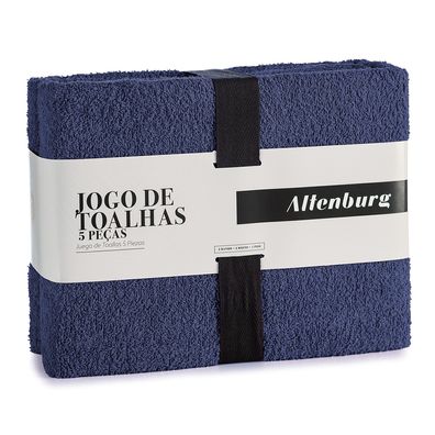 Jogo de Toalhas 5 Peças Altenburg Day By Day Tóquio G2 Azul Deep