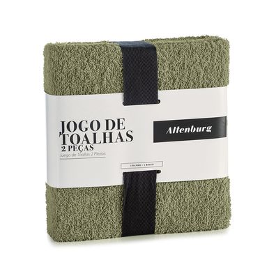 Jogo de Toalhas Banho 2 Peças Altenburg Day By Day Tóqueio G2 Verde Deep Olive