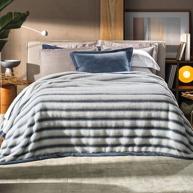 Cobertor Queen Ocean Altenburg Blend Azul Balneário