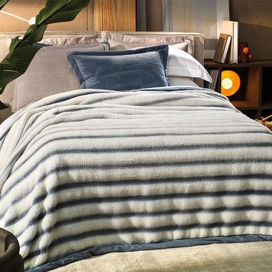 Cobertor King Ocean Altenburg Blend Azul Balneário