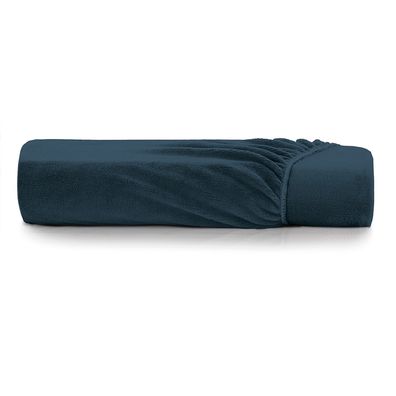 Lençol com Elástico Casal Altenburg Blend Malha Azul Minimal