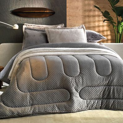 Edredom Casal Altenburg Blend Sense Pop Up Cinza