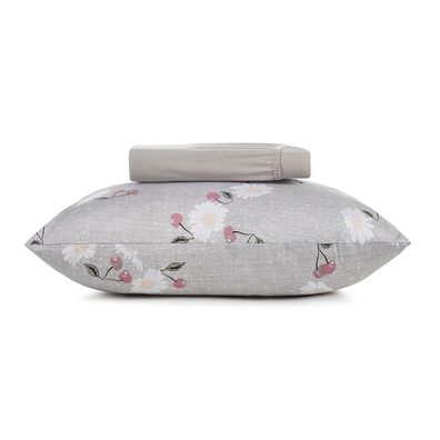 Jogo de Cama Queen 3 Peças Altenburg Malha Fio Penteado Cerise