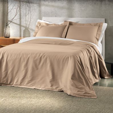 Jogo de Duvet Queen 3 Peças Altenburg Algodão Lux 200 Fios  Bege Caramelo