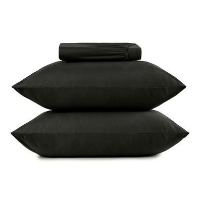 Jogo de Cama King 3 Peças Altenburg Malha Fio Penteado Preto Primitivo