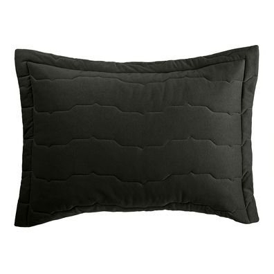 Porta Travesseiro   Altenburg Malha Fio Penteado Preto Primitivo