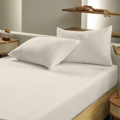 Jogo de Cama Simples Solteiro Altenburg Toque Acetinado Bege Porcelana
