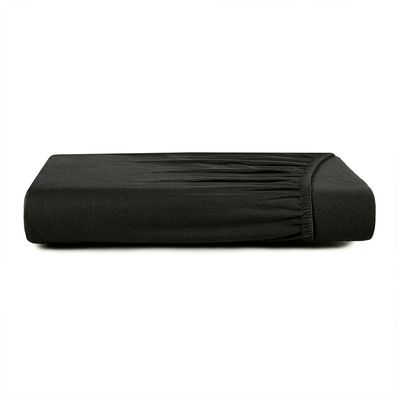 Lençol com Elástico Casal  Altenburg Malha Fio Penteado Preto Primitivo