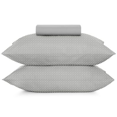 Jogo de Cama Simples King 3 Peças Toque Acetinado Slim Cinza