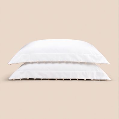 Jogo de Fronha 50cm x 90cm Cetim 1.000 Fios Altenburg Haus Esplendor Branco