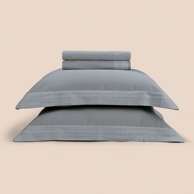 Jogo de Cama Queen 4 Peças Altenburg Haus Elementar Cinza Boho