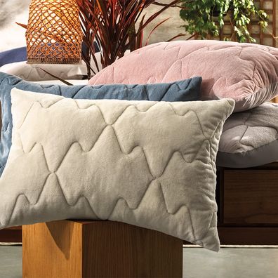 Porta Travesseiro 50cm x 70cm Altenburg Blend Comfort Cinza Nevoa