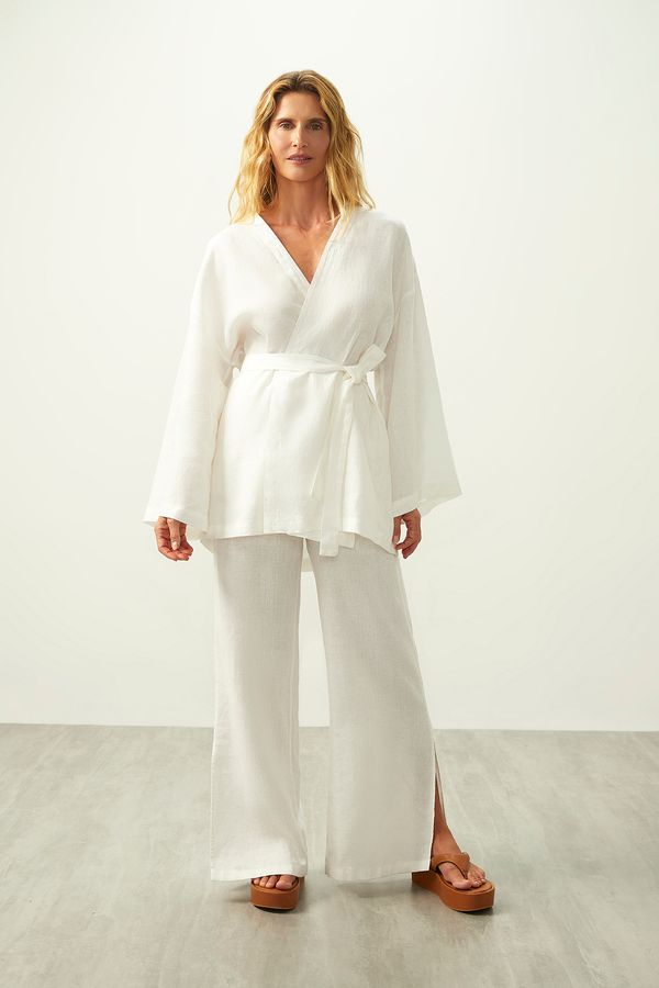 Kimono ZU Brisa Off White G/GG