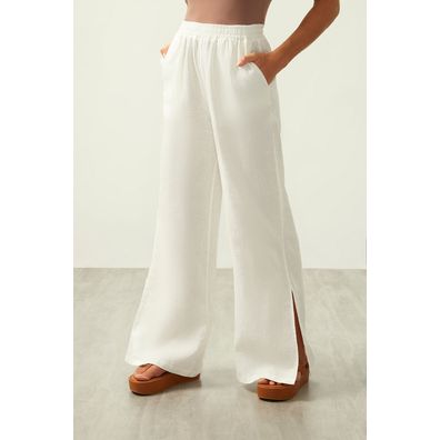 Calça ZU Fenda Brisa Off White G