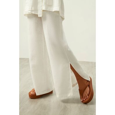 Calça ZU Fenda Brisa Off White GG