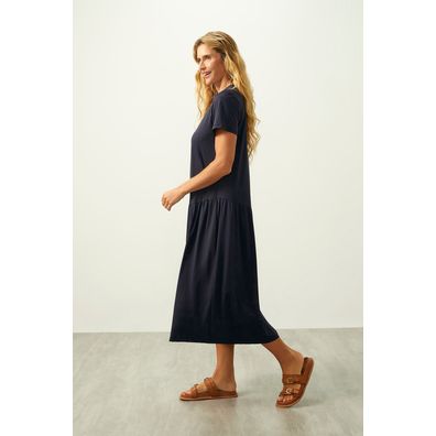 Vestido ZU Manga Curta Bulevar Marinho G