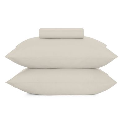 Jogo de Cama King Completo Altenburg Toque Acetinado Bege Porcelana