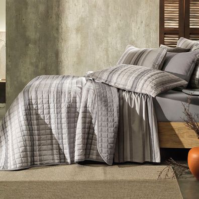 Jogo de Colcha Queen 3 Peças Altenburg Malha Fio Penteado Miragem